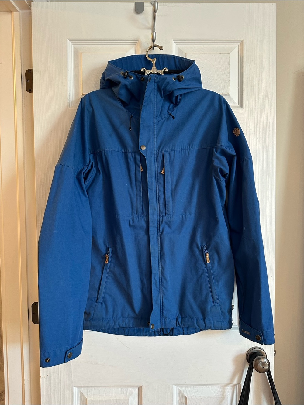 Fjallraven Men's Royal Blue Hooded Raincoat